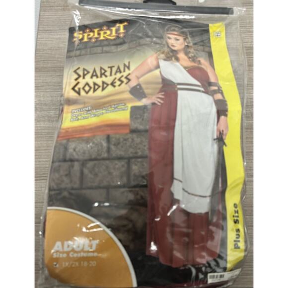 SPIRIT HALLOWEEN Women’s Spartan Goddess Costume Complete Size 1X/2X (18-20) - Picture 1 of 5